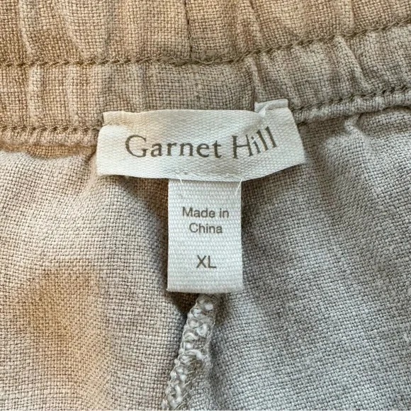 EUC Garnet Hill Coastal Linen Shorts Sand XL - Picture 7 of 8